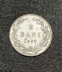 Moneda 2 bani 1867 Heaton