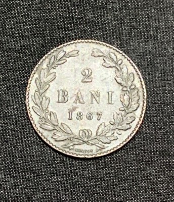Moneda 2 bani 1867 Heaton foto