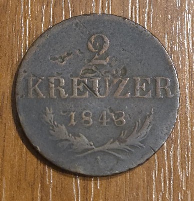 2 kreuzer 1848, A, Austria foto