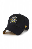 47 brand șapcă din amestec de l&acirc;nă NHL Boston Bruins culoarea negru, cu imprimeu, HVIN-SUMVP01WBP-BKA74