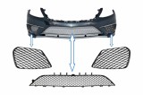 Ansamblu de Grile Bara Fata Mercedes W222 S-Class (2013-2017) S63 Design Negru Lucios Performance AutoTuning, KITT
