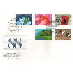 Elvetia 1988 - aniversari 1, serie pe FDC