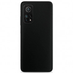 Set Folii Skin Acoperire 360 Compatibile cu Xiaomi Mi 10T Pro (2 Buc) - ApcGsm Wraps Leather Black