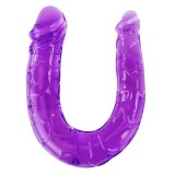 Baile Anal-Dildo Dublu din Jelly Flexibil Liliac