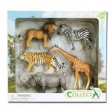 Set de 5 figurine pictate manual Animale din Savana Africana, Collecta