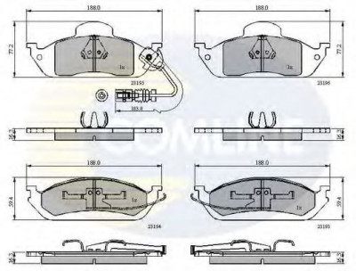 Set placute frana,frana disc MERCEDES M-CLASS (W163) (1998 - 2005) COMLINE CBP1911 foto