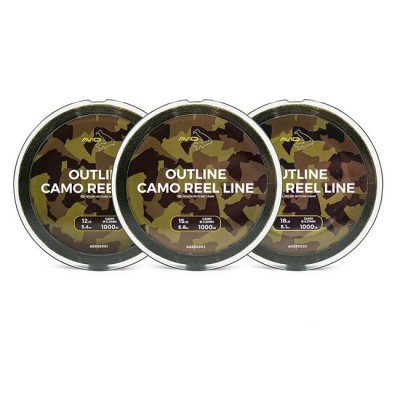 Fir Monofilament Avid Carp Outline Camo Reel 1000m 18LB 0.37mm foto