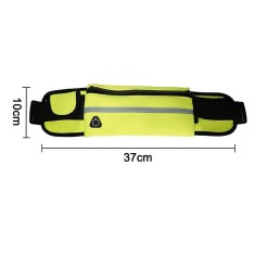 Borseta sport, 10 x 37 cm, neopren, verde fosforescent, negru
