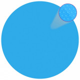 Folie solară rotundă din PE pentru piscină, 549 cm, albastru, vidaXL