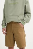 Vans pantaloni scurti din bumbac barbati, culoarea verde, VN000M39DZ91