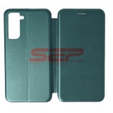 Husa Flip Cover Samsung Galaxy S21, Protectie Integrala, Piele Ecologica, Sea Green