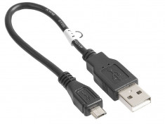 Cablu Tracer USB 2.0 AM - microUSB 0.2m negru foto