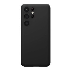 Husa compatibila cu samsung galaxy s23 ultra, matte efect, camera ultra safe, htpmag, negru