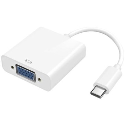 Adaptor VGA - Tip C (Alb) Plug &amp;amp; Play foto
