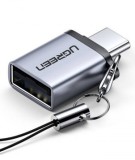 ADAPTOR Ugreen, &quot;US270&quot;, USB 3.0(M) la USB Type-C(T), carcasa metalica, gri &quot;50283&quot; (timbru verde 0.08 lei) - 6957303852833