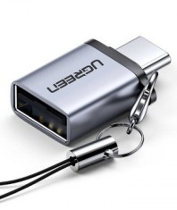 ADAPTOR Ugreen, &amp;quot;US270&amp;quot;, USB 3.0(M) la USB Type-C(T), carcasa metalica, gri &amp;quot;50283&amp;quot; (timbru verde 0.08 lei) - 6957303852833 foto