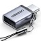 ADAPTOR Ugreen, &quot;US270&quot;, USB 3.0(M) la USB Type-C(T), carcasa metalica, gri &quot;50283&quot; (timbru verde 0.08 lei) - 6957303852833