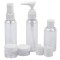 Set Sticle Călătorie, 7 Bucăți, Capacitate 11ml-60ml, Transparent, Plastic