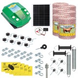 Pachet gard electric complet 6000&nbsp;m, 7,2&nbsp;Joule, cu sistem solar, pentru animale domestice, AgroElectro