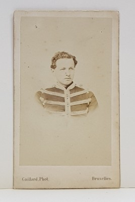 BARBAT IN UNIFORMA , FOTOGRAFIE TIP C.D.V. , SEC. XIX foto