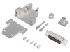 Conector D-Sub mamă 15 pini, negru