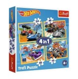 Cumpara ieftin Puzzle Trefl 4 in 1 - Vehicule Hot Wheels, 207 piese
