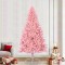 Pom de Crăciun artificial pre-iluminat Roz 240 cm PVC