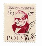 Polonia - Centenarul infiintarii Societatii pentru Stiinte din Poznan, 1957 - obliterat