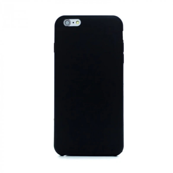 Husa spate + folie sticla iPhone 6 Plus Fun Neagra