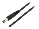 Cablu Alimentare DC 5,5/1,7mm Negru 0,5m