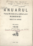 Anuarul Touring Clubului ROmaniei sectia Arad pe anul 1936, dedicatie M. Haret
