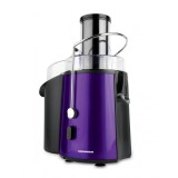 Cumpara ieftin Storcator de fructe Heinner, 1000 W, 1 l, tub 75 mm, inox, recipient pulpa 2 l, 2 viteze, Negru/Mov