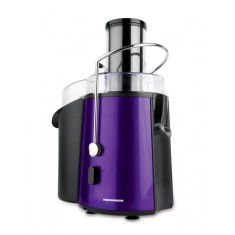 Storcator de fructe Heinner, 1000 W, 1 l, tub 75 mm, inox, recipient pulpa 2 l, 2 viteze, Negru/Mov foto