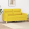 vidaXL Canapea cu 2 locuri, galben deschis, 120 cm, material textil 359232