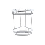 Etajera pentru baie, din inox, 2 rafturi, 200 x 200 mm, S302