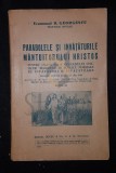 GEORGESCU D. ECONOMUL, PARABOLELE si INVATATURILE MANTUITORULUI HRISTOS, 1946, Bucuresti