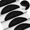 VidaXL Covorașe pentru scări, 10 buc., 56x17x3 cm, negre, semirotunde 149785