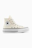 Converse teniși Chuck Taylor All Star Lift culoarea bej, A13522C