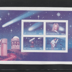 St.Vincent 1986-Spatiu,Cometa Halley,Edmond Halley,serie 4 val.ned.MNH.Mi.932-35