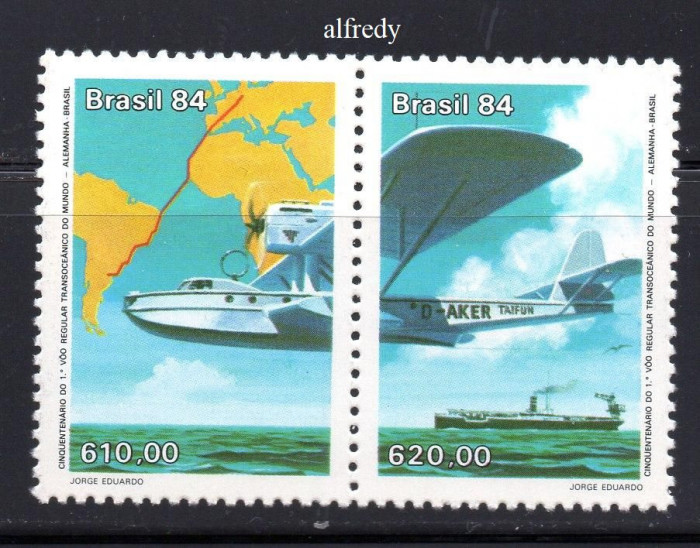 BRAZILIA 1984, Aviatie, MNH, serie neuzata