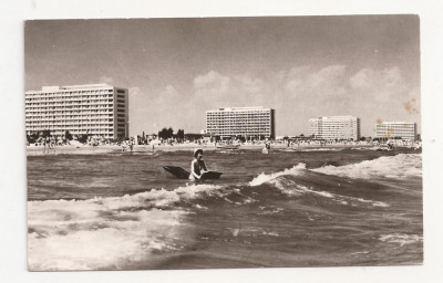 F3 - Carte Postala - Mamaia, pe plaja, circulata 1970 foto