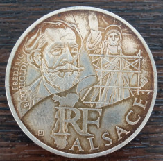 (A52) MONEDA DIN ARGINT FRANTA - 10 EURO 2012, ALSACE, FREDERIC BARTHOLDI foto