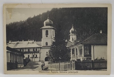 MANASTIREA AGAPIA , INTRAREA PRINCIPALA , CARTE POSTALA , INTERBELICA foto