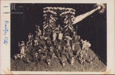 HST P14 Poza fotomontaj scena nasterii Domnului Oravita 1933 foto