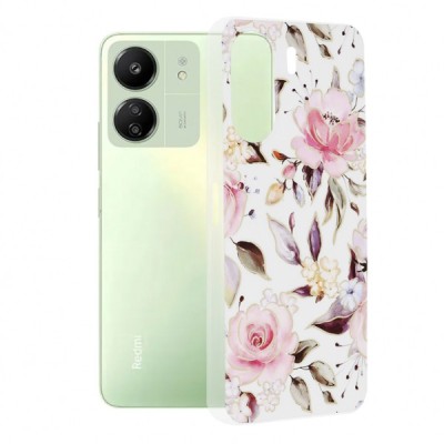 Husa pentru Xiaomi Poco C65 / Redmi 13C, Techsuit, Marble, Alba foto