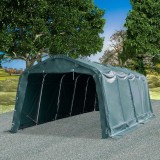 Cumpara ieftin Cort de animale detașabil verde &icirc;nchis 3,3x8 m PVC 550g/m&sup2;