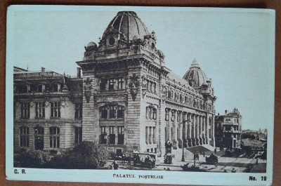 Carte postala, Bucuresti, Palatul Postelor, perioada interbelica foto