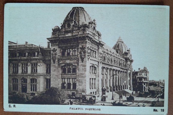 Carte postala, Bucuresti, Palatul Postelor, perioada interbelica
