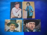 HOPCT LOT NR 1177 ROMANIA-ACTORI SI ARTISTI-4 CARTI POSTALE-NECIRCULATE, Necirculata, Printata