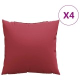 Cumpara ieftin Perne canapea 4 buc. rosu vin 60x60 cm, material textil